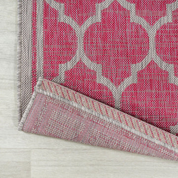 Trebol Moroccan Trellis Textured Weave Indoor/outdoor Area Rug